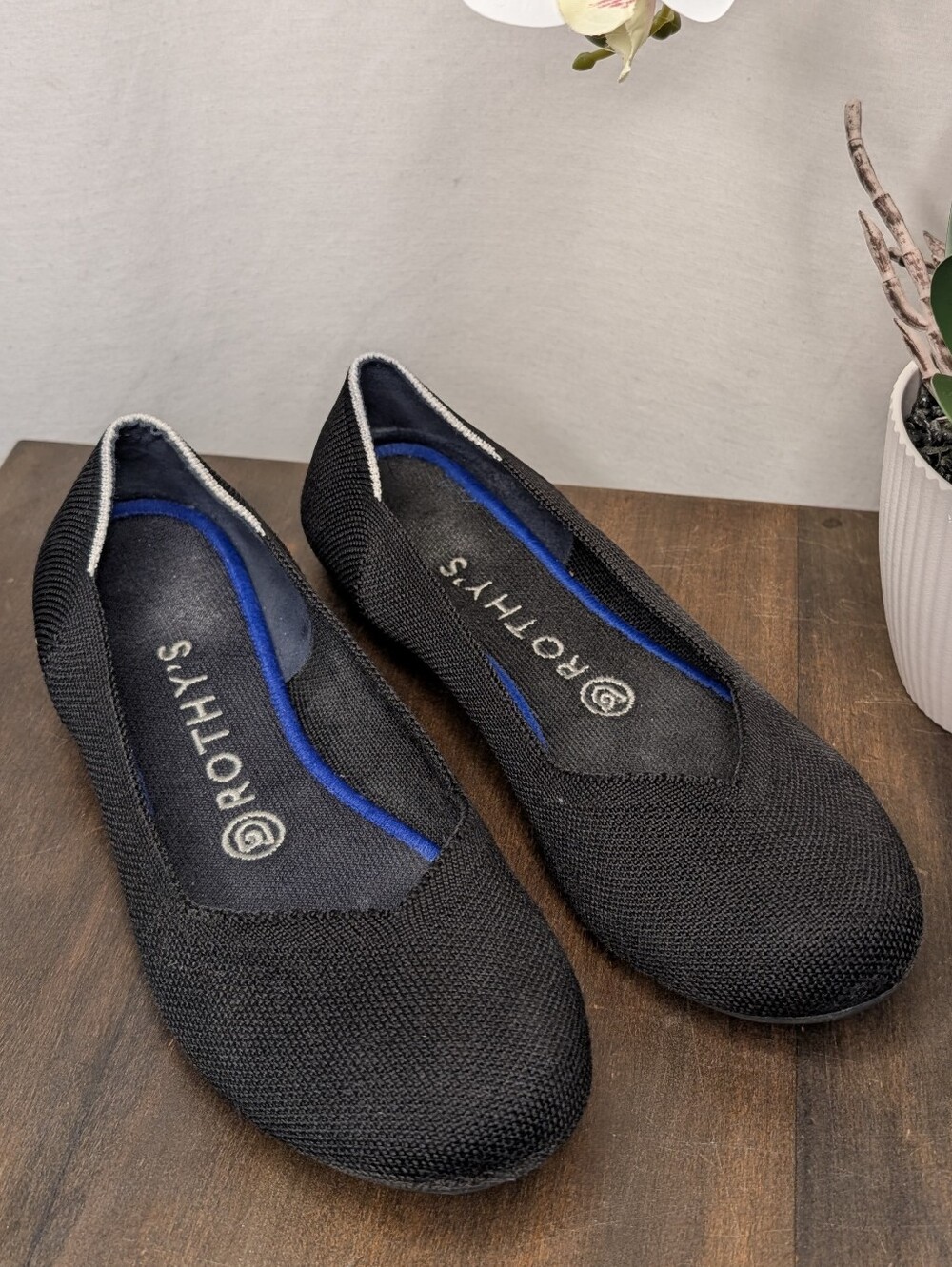 Rothy's Black Round Toe Flats 7.5